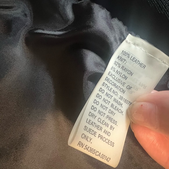 Peter Nygard Leather Jacket Blazer Cardigan Black Size Large L Stretch studs - Picture 13 of 14